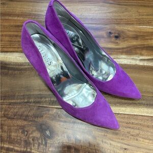 Guess Pink suede heels
